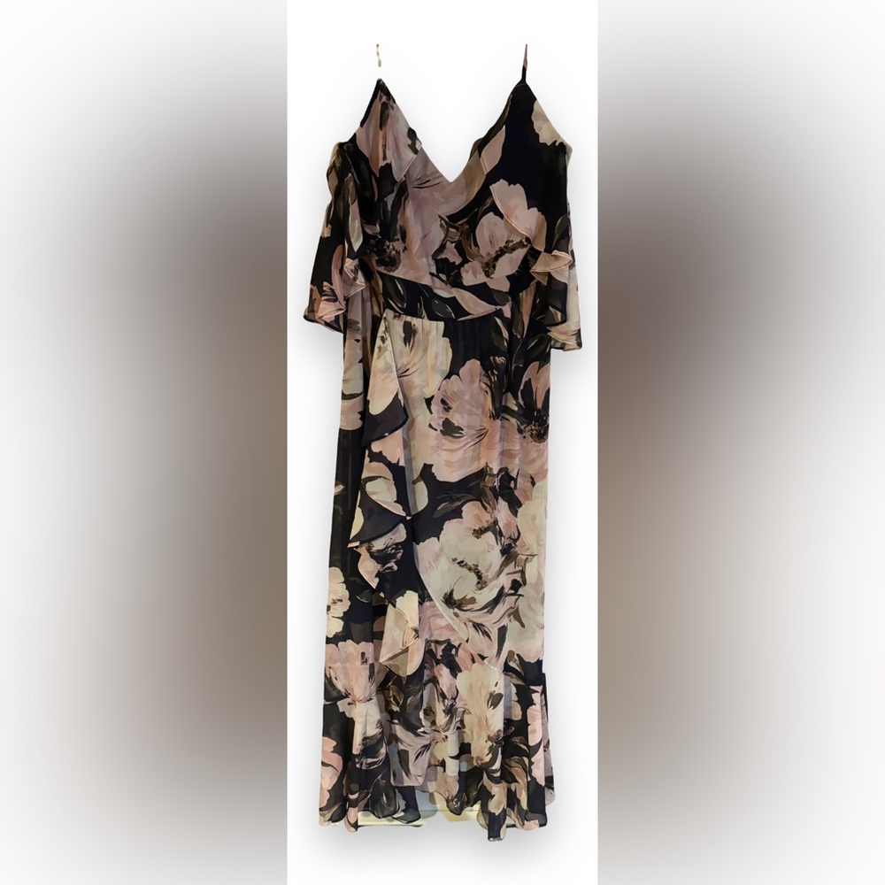 Vince Camuto size 8 navy blue floral formal dress
